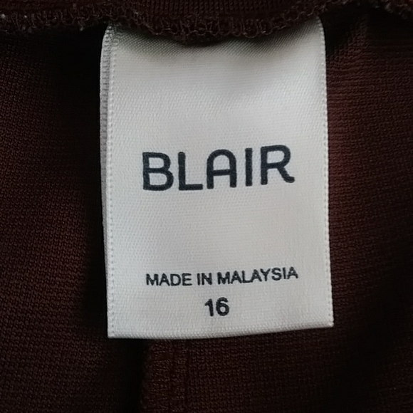 Blair Double Knit Flat Waist Ponte Pant Plus 16 Chestnut Brown - Picture 3 of 9